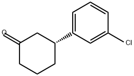 Cyclohexanone, 3-(3-chlorophenyl)-, (3R)- Struktur