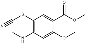 methyl 2-methoxy-4-(methylamino)-5-thiocyanatobenzoate Struktur