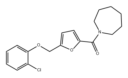 Methanone, [5-[(2-chlorophenoxy)methyl]-2-furanyl](hexahydro-1H-azepin-1-yl)- Struktur