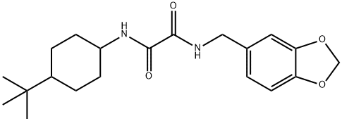 N~1~-(1,3-benzodioxol-5-ylmethyl)-N~2~-(4-tert-butylcyclohexyl)ethanediamide Struktur