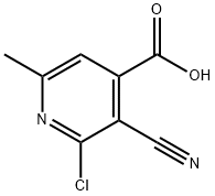 4-Pyridinecarboxylic acid, 2-chloro-3-cyano-6-methyl- Struktur