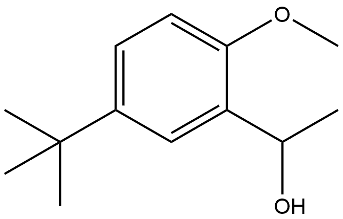 5-(1,1-Dimethylethyl)-2-methoxy-α-methylbenzenemethanol Struktur