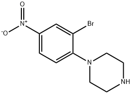 Piperazine, 1-(2-bromo-4-nitrophenyl)- Struktur