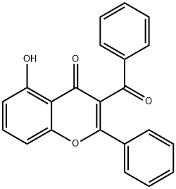 3-Benzoyl-5-hydroxy-2-phenyl-4H-chromen-4-one Struktur