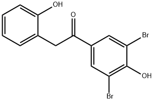 Ethanone, 1-(3,5-dibromo-4-hydroxyphenyl)-2-(2-hydroxyphenyl)- Struktur