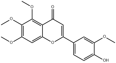 4H-1-Benzopyran-4-one, 2-(4-hydroxy-3-methoxyphenyl)-5,6,7-trimethoxy- Struktur