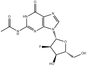 Guanosine, N-acetyl-2'-deoxy-2'-fluoro- (9CI) Struktur