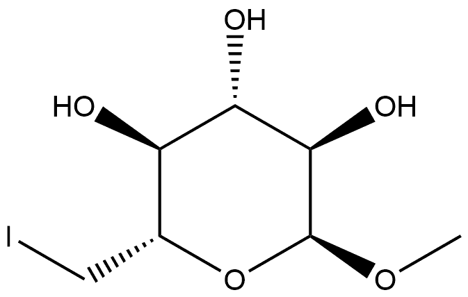 Methyl 6-deoxy-6-iodo-α-D-glucopyranoside Struktur