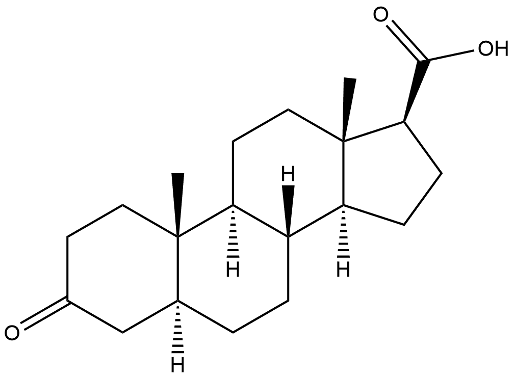 Androstane-17-carboxylic acid, 3-oxo-, (5α,17β)- (9CI) Struktur