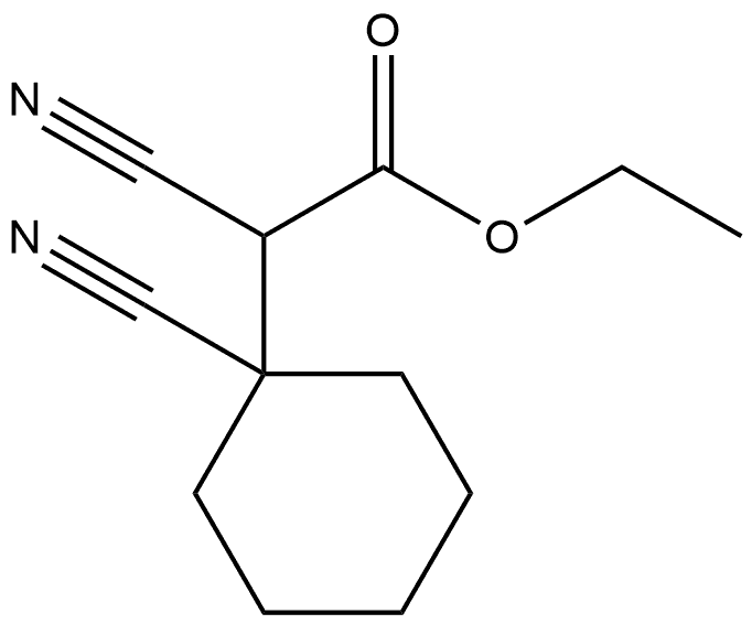 Cyclohexaneacetic acid, α,1-dicyano-, ethyl ester Struktur