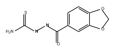 1,3-Benzodioxole-5-carboxylic acid, 2-(aminothioxomethyl)hydrazide Struktur