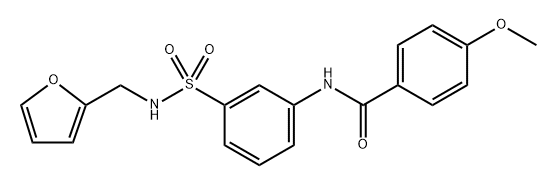 Benzamide, N-[3-[[(2-furanylmethyl)amino]sulfonyl]phenyl]-4-methoxy- Struktur