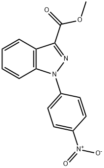 1H-Indazole-3-carboxylic acid, 1-(4-nitrophenyl)-, methyl ester Struktur