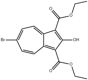 1,3-Azulenedicarboxylic acid, 6-bromo-2-hydroxy-, 1,3-diethyl ester Struktur