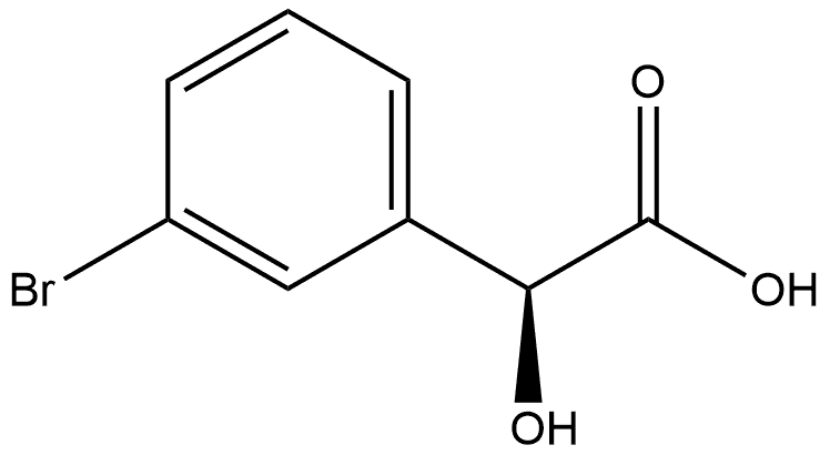 (2S)-2-(3-bromophenyl)-2-hydroxyacetic acid Struktur