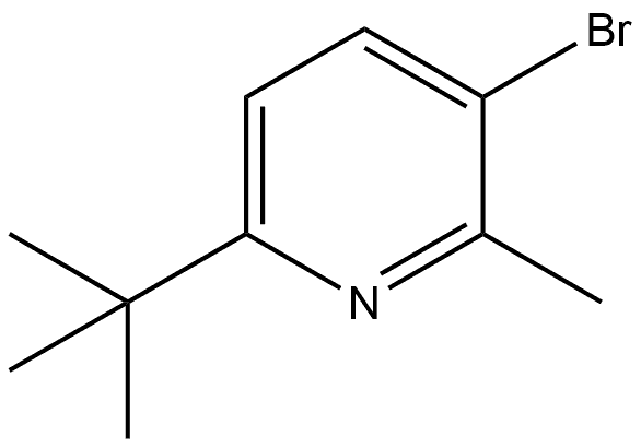 3-Bromo-6-(1,1-dimethylethyl)-2-methylpyridine Struktur