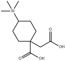 1-(Carboxymethyl)-4-(trimethylsilyl)cyclohexanecarboxylic acid Struktur