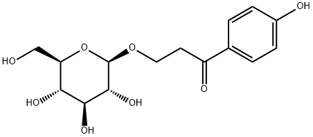 3-(4-Hydroxyphenyl)-3-oxopropyl β-D-glucopyranoside Struktur