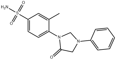 Benzenesulfonamide, 3-methyl-4-(5-oxo-3-phenyl-1-imidazolidinyl)- Struktur