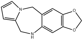 6H-1,3-Dioxolo[4,5-h]pyrrolo[2,1-c][1,4]benzodiazepine, 5,11-dihydro- Structure