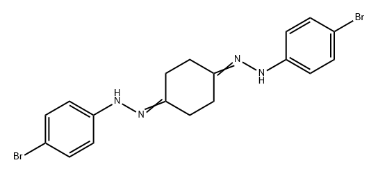 1,4-Cyclohexanedione, 1,4-bis[2-(4-bromophenyl)hydrazone] Struktur