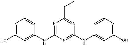 Phenol, 3,3'-[(6-ethyl-1,3,5-triazine-2,4-diyl)diimino]bis- (9CI) Struktur