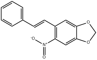 1,3-Benzodioxole, 5-nitro-6-(2-phenylethenyl)-, (E)- (9CI) Struktur