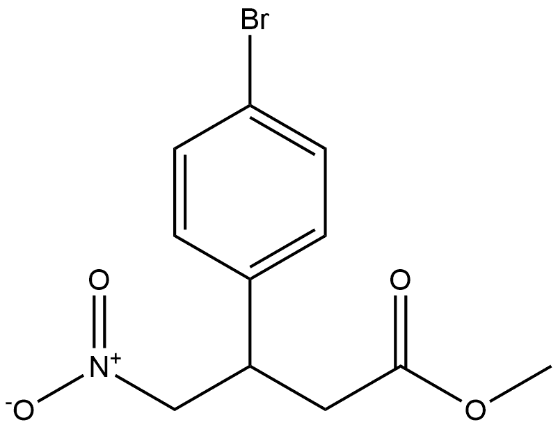 Benzenepropanoic acid, 4-bromo-β-(nitromethyl)-, methyl ester Struktur