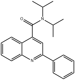 4-Quinolinecarboxamide, N,N-bis(1-methylethyl)-2-phenyl- Struktur