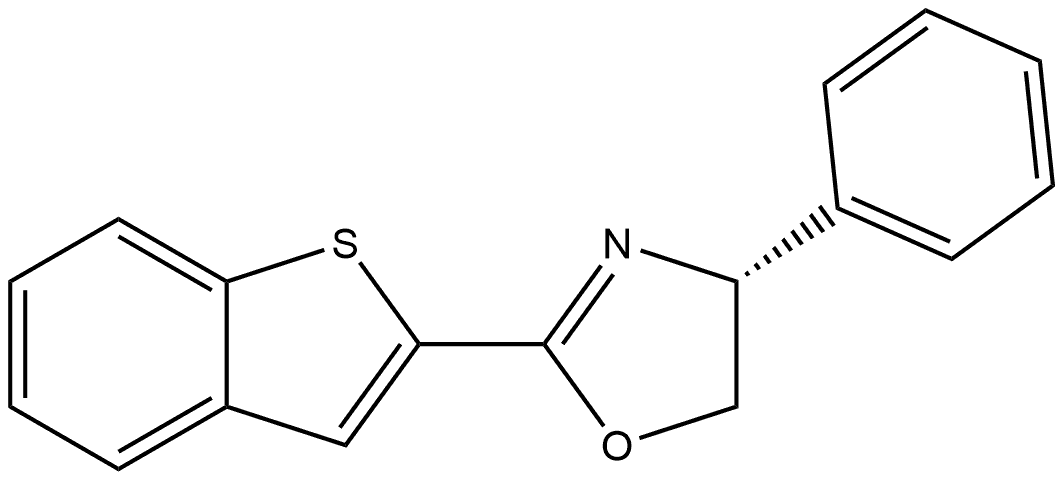 (R)-2-(Benzo[b]thiophen-2-yl)-4-phenyl-4,5-dihydrooxazole Struktur