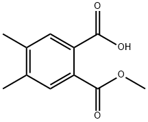 1,2-Benzenedicarboxylic acid, 4,5-dimethyl-, 1-methyl ester Struktur