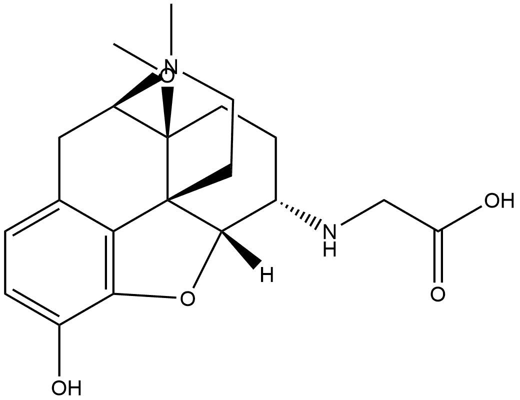 Glycine, N-[(5α,6β)-4,5-epoxy-3-hydroxy-14-methoxy-17-methylmorphinan-6-yl]- (9CI) Struktur