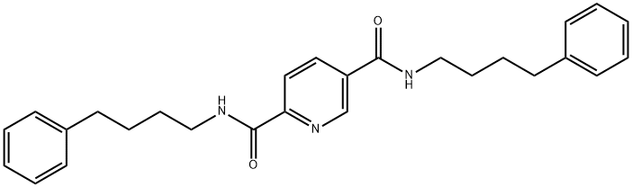 2-N,5-N-bis(4-phenylbutyl)pyridine-2,5-dicarboxamide Struktur