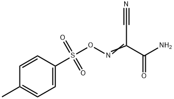 Acetamide, 2-cyano-2-[[[(4-methylphenyl)sulfonyl]oxy]imino]- Struktur