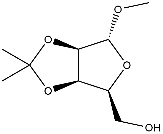 Methyl 2,3-O-isopropylidene-α-L-lyxofuranoside Struktur