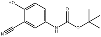 Carbamic acid, N-(3-cyano-4-hydroxyphenyl)-, 1,1-dimethylethyl ester Struktur