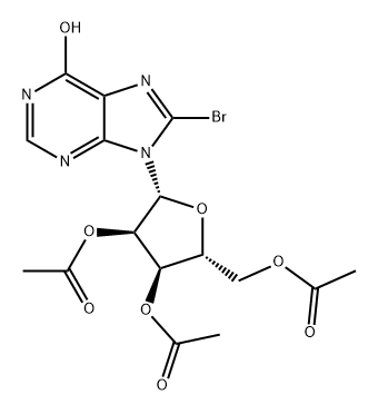 Inosine, 8-bromo-, 2',3',5'-triacetate Struktur