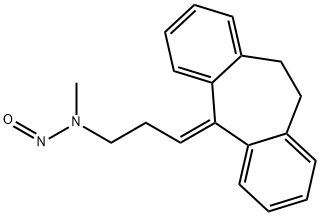 1-Propanamine, 3-(10,11-dihydro-5H-dibenzo[a,d]cyclohepten-5-ylidene)-N-methyl-N-nitroso- Struktur