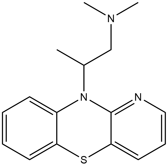 10H-Pyrido[3,2-b][1,4]benzothiazine-10-ethanamine, N,N,β-trimethyl- Struktur