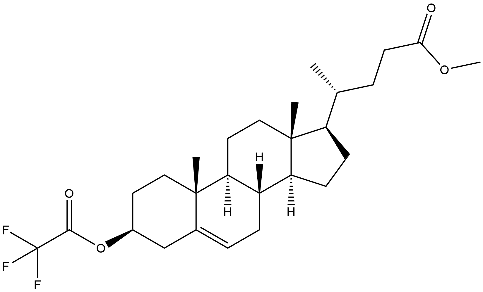 3β-[(Trifluoroacetyl)oxy]chol-5-en-24-oic acid methyl ester Struktur