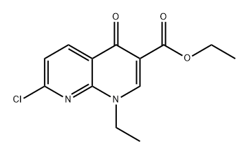 1,8-Naphthyridine-3-carboxylic acid, 7-chloro-1-ethyl-1,4-dihydro-4-oxo-, ethyl ester Struktur