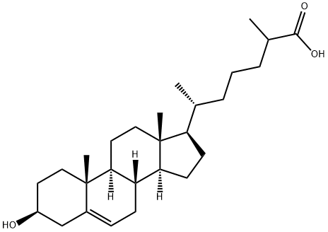 3Β-HYDROXY-5-CHOLESTENOIC ACID Struktur