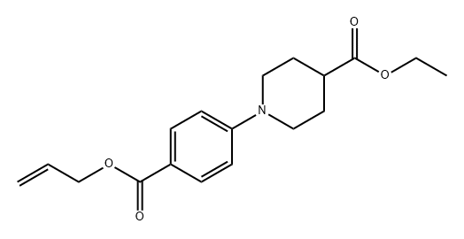 4-Piperidinecarboxylic acid, 1-[4-[(2-propen-1-yloxy)carbonyl]phenyl]-, ethyl ester Struktur