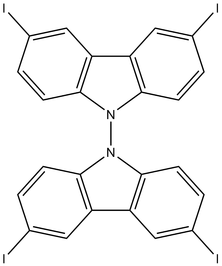 3,3′,6,6′-Tetraiodo-9,9′-bi-9H-carbazole Struktur