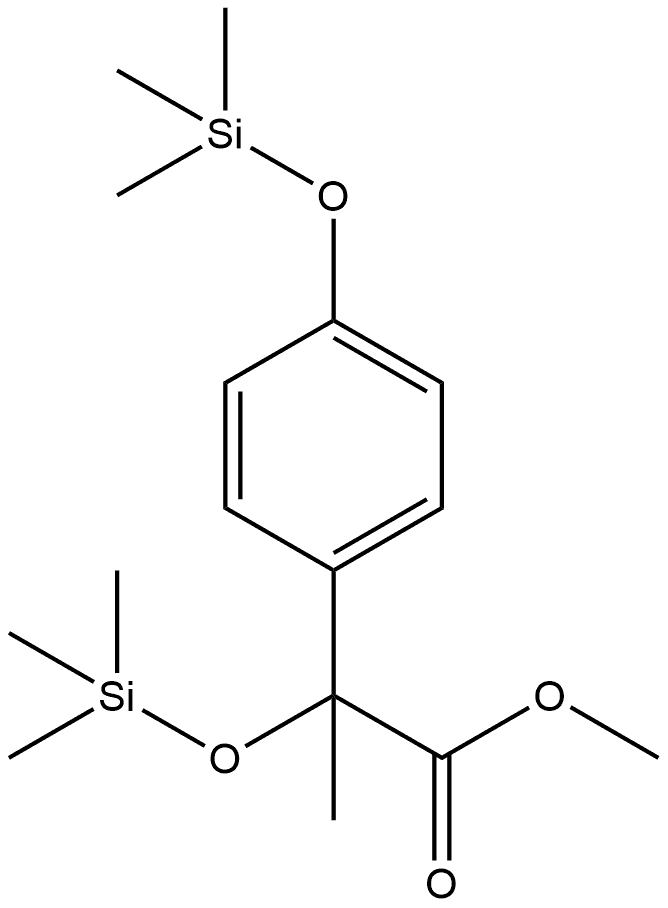 (S)-α-Methyl-α,4-bis(trimethylsiloxy)benzeneacetic acid methyl ester Struktur