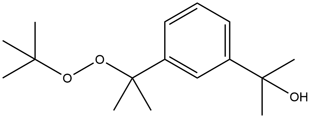 Benzenemethanol, 3-[1-[(1,1-dimethylethyl)dioxy]-1-methylethyl]-α,α-dimethyl- Struktur