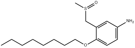 Benzenamine, 3-[(methylsulfinyl)methyl]-4-(octyloxy)- Struktur