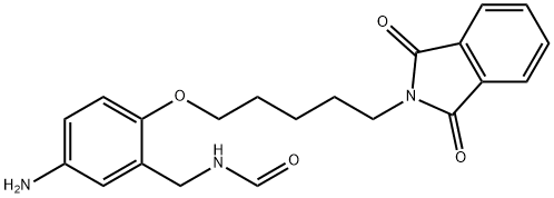 Formamide, N-[[5-amino-2-[[5-(1,3-dihydro-1,3-dioxo-2H-isoindol-2-yl)pentyl]oxy]phenyl]methyl]- Struktur