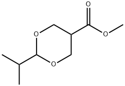 1,3-Dioxane-5-carboxylic acid, 2-(1-methylethyl)-, methyl ester Struktur