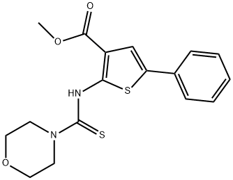 methyl 2-(morpholine-4-carbothioamido)-5-phenylthiophene-3-carboxylate Struktur